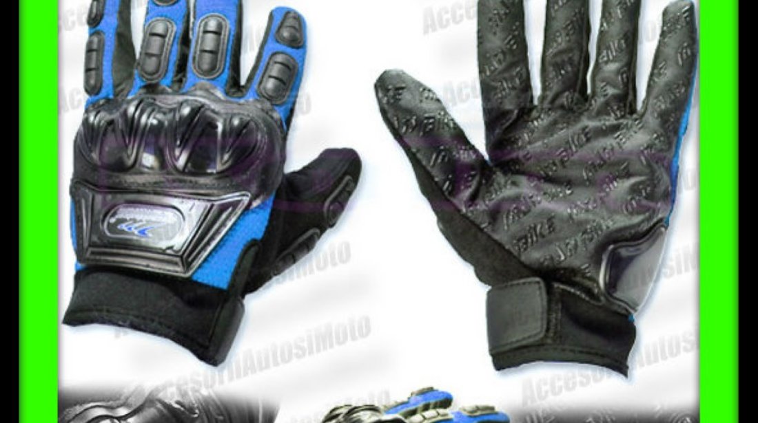 MANUSI MOTO MADBIKE cu Protectii Ventilate Hard Marimi M L XL Culori ALBASTRU