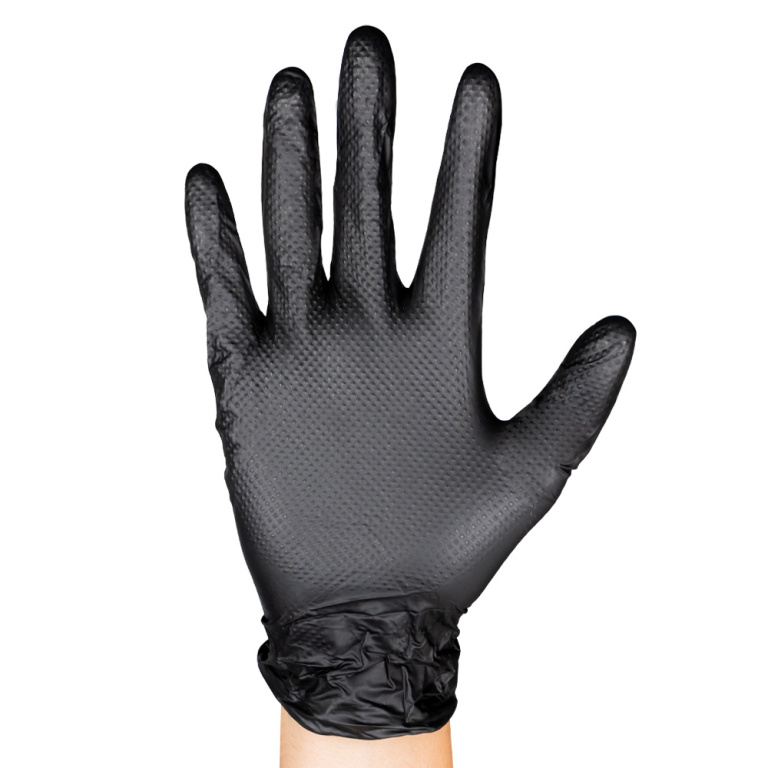 Manusi Negre De Unica Folosinta De Nitril Textura Diamantata Xl, 90 Buc Jbm 54179