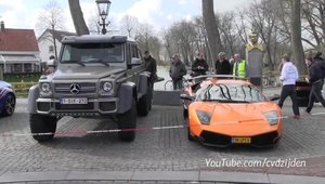 Marimea conteaza? Cum arata un Mercedes 6x6 pe langa un... Lamborghini