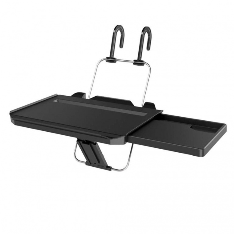 Masa Auto Multifunctionala Fixare Pe Volan Si Tetiera Extensibila Negru Siegbert 999IN2208