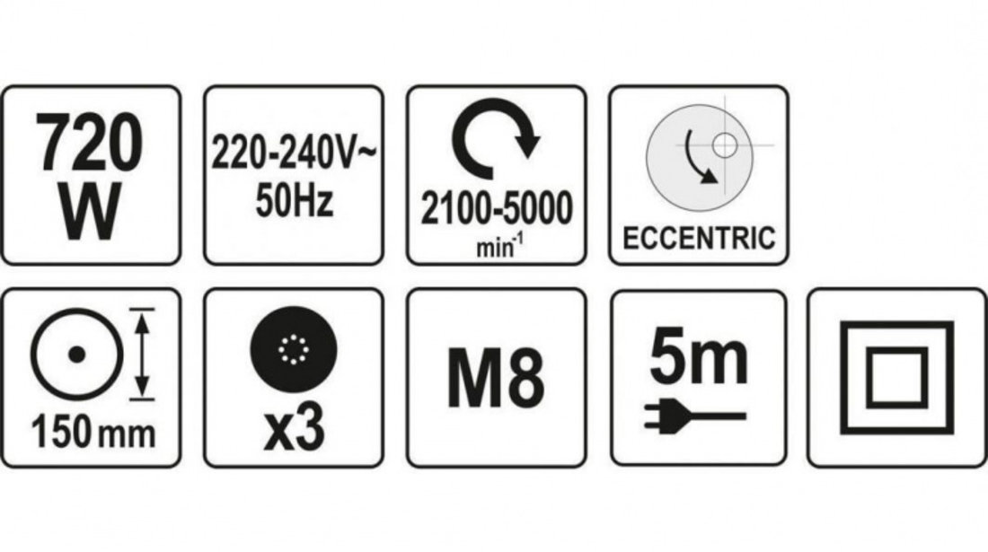 Masina De Polish Excentrica Yato 150MM M8 YT82200