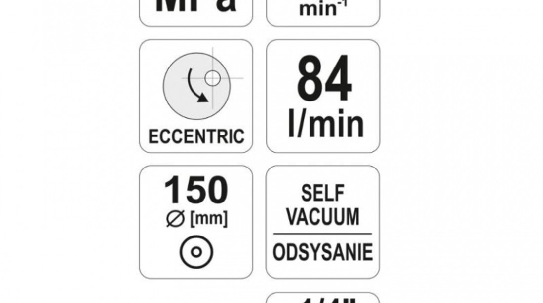 Masina De Slefuit Pneumatica Yato 150MM YT09740