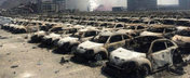Sute de masini noi distruse de doua explozii uriase produse in China