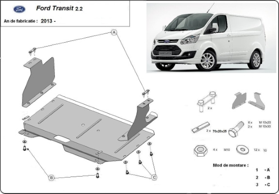 Material amortizoare zgomot, nisa motor fata (MT4205 MTR - Caroserie)