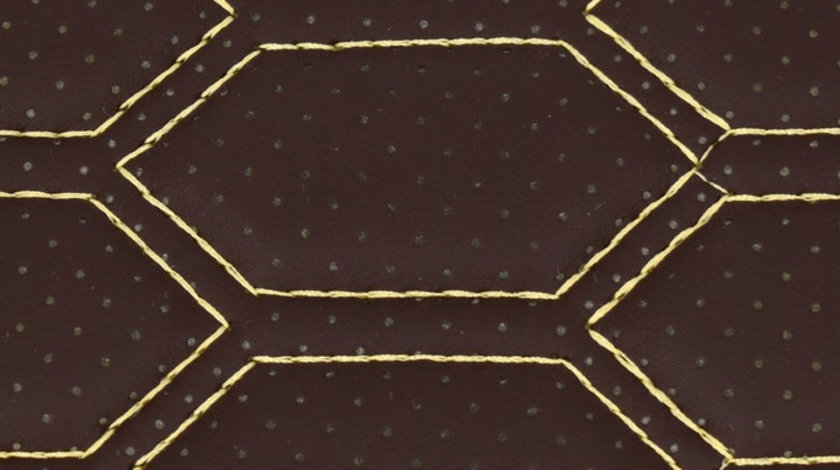 Material Hexagon Cu Gaurele Maro / Cusatura Bej Cod Y03MG 040621-60