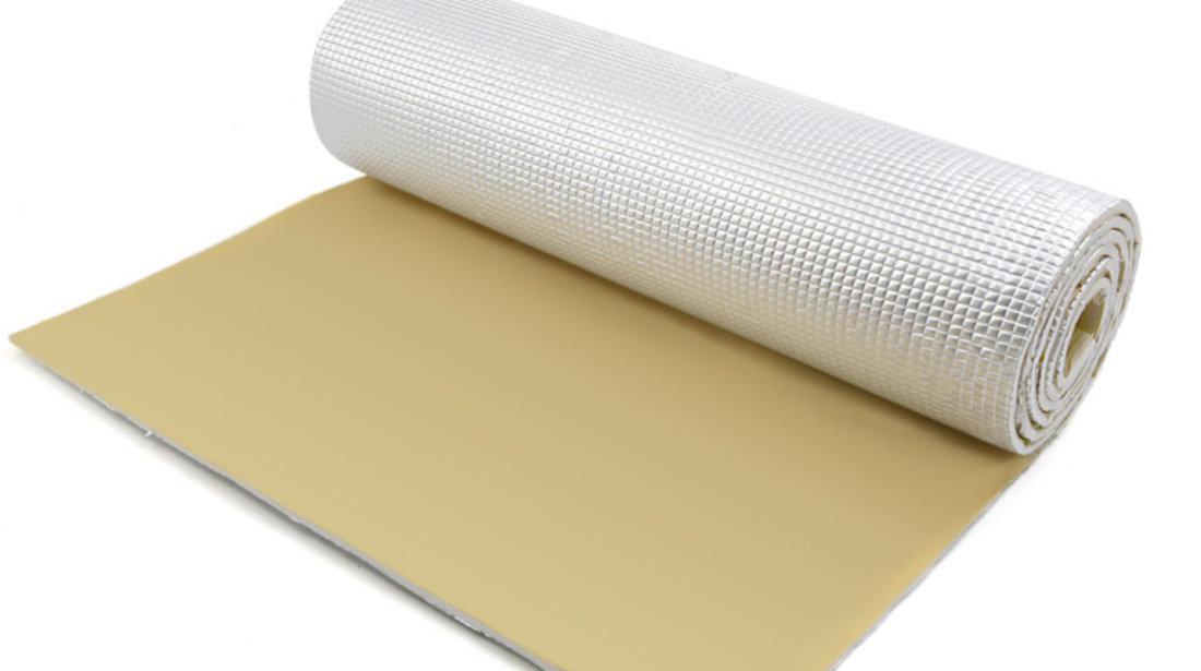 Material insonorizant auto cu strat din aluminiu, dimensiune 100cm x 100 cm x 6mm AVX-T5299