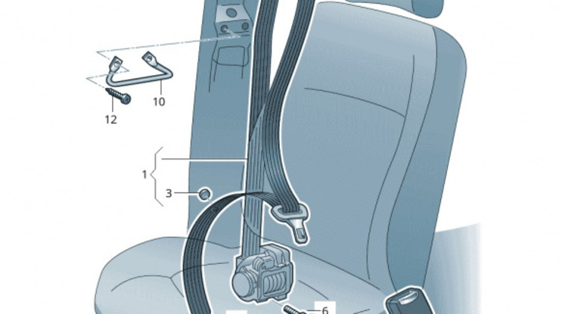 Mecanism Reglaj Centura Am Volkswagen Jetta 3 2005-2010 1T0857819B