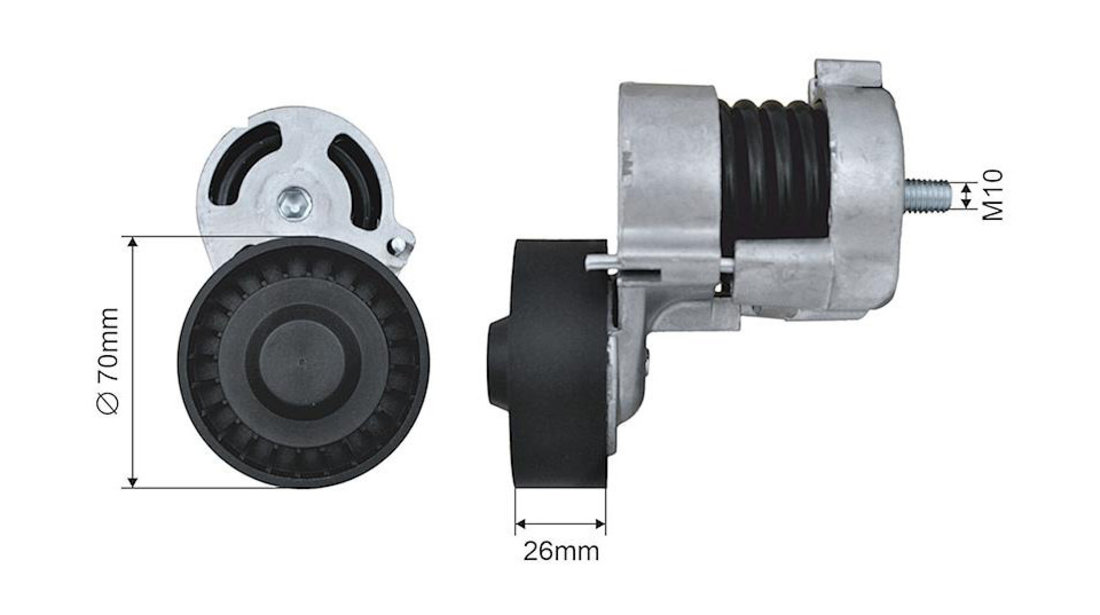 MECANISM TENSIONARE CUREA DISTRIBUTI, BMW 1 (E81) 06-12, (E87) 03-13, 3 (E46) 98-05, (E90) 04-11, (E91) 04-12, X1 (E84) 09-15, X3 (E83) 03-11