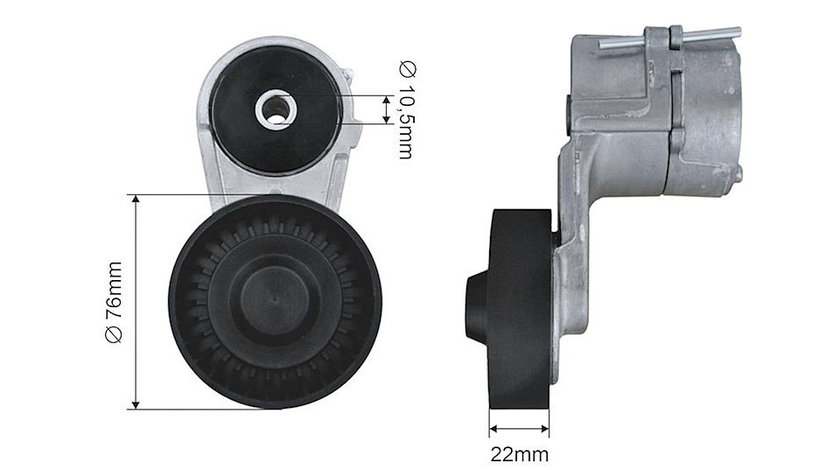 MECANISM TENSIONARE CUREA DISTRIBUTI, CHEVROLET LACETTI/NUBIRA 05->, OPEL ASTRA G/H 98->,COMBO 01->,CORSA C 00->,MERIVA 03->,VECTRA C 03->,ZAFIRA A/B 99->