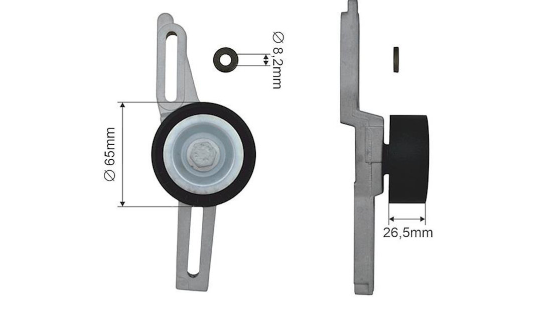 MECANISM TENSIONARE CUREA DISTRIBUTI, CITROEN AX 86-98,BERLINGO 96-08,C15 84-96,SAXO 96-04,XSARA 97-05,ZX 91-97,,PEUGEOT 106 I/II 91->,205/206 87->,306 93->,PARTNER 96->