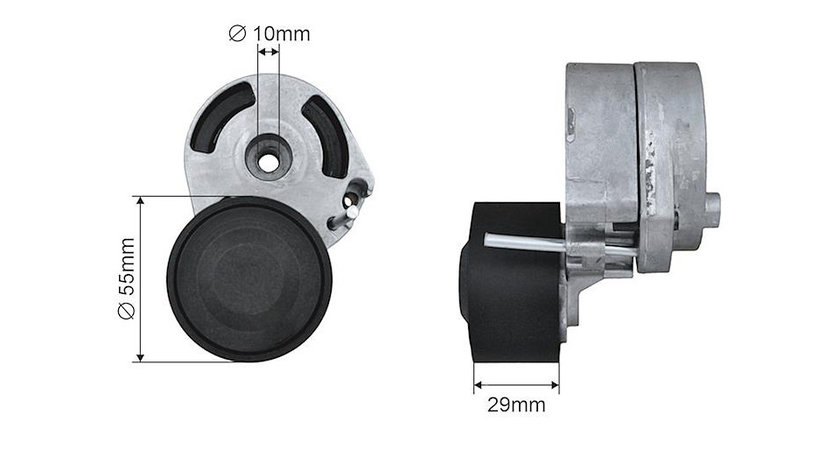 MECANISM TENSIONARE CUREA DISTRIBUTI, CITROEN BERLINGO 05-11, C3 05->,C5 II 04->,XSARA 03->,FORD FIESTA 01->,FUSION 02->,MAZDA 2 03-07,PEUGEOT 206 01->,407 04->,PARTNER 05-15,SUZUKI LIANA 04->