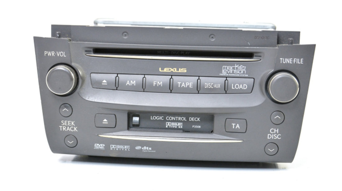Media Player / Unitate CD / Casetofon Caseta,CD Player,Radio Lexus GS (GRS19, UZS19, URS19, GWS19) 2005 - 2011 Benzina 86120-30G00, GJKKP000331EW, FX-MG4877DV, 8612030G00, FXMG4877DV, 86120-30G00-E0-2, 8612030G00E02