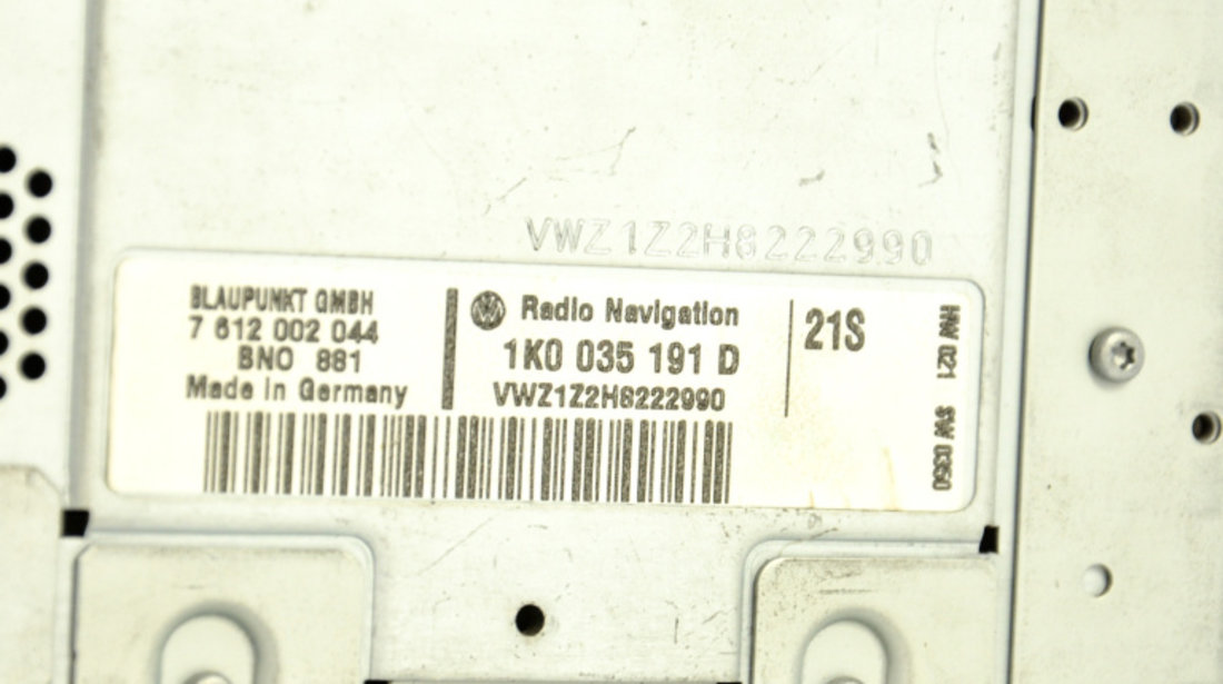 Media Player / Unitate CD / Casetofon CD Player,Radio VW GOLF 5 2003 - 2009 Motorina 1K0035191D, 1K0 035 191 D, 1K0 035 191, 1K0035191