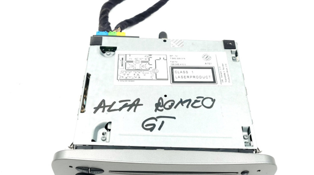 Media Player / Unitate CD / Casetofon CD Player,Radio Alfa Romeo 147 (937) 2000 - 2010 7645328316, 7 645 328 316, 1560484100, 156 048 410 0