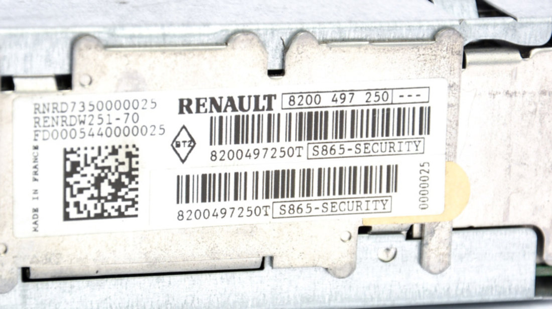 Media Player / Unitate CD / Casetofon CD Player,Radio Renault VEL SATIS (BJ0) 2002 - Prezent Motorina 8200497250, 8200497250T