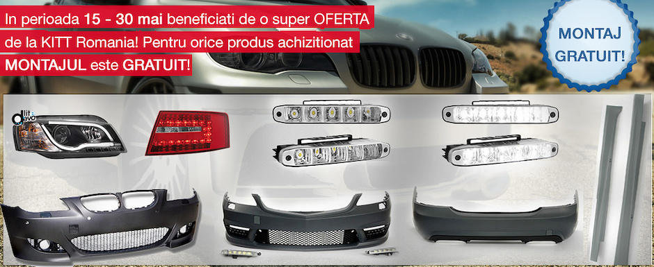 Mega oferta de la KITT Romania: orice piesa cumparata are montaj GRATUIT! Mega oferta de la KITT Romania: orice piesa cumparata are montaj GRATUIT!