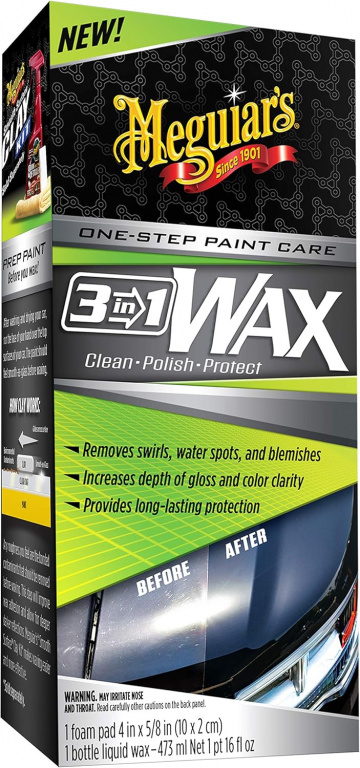 Meguiar's 3 In 1 Wax Kit Ceara Lichida Auto 473ML G191016
