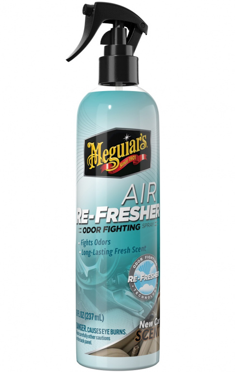Meguiar's Aer Re-Fresher Odor Fighting Spray New Car Scent Refresh &amp; Instantly Fight Odors Spray Odorizant Inlaturare Mirosuri Aroma New Car 237ML G250608
