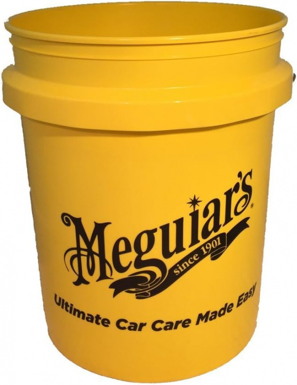 Meguiar's Empty Yellow Large Car Wash Bucket Galeata Spalare Auto Galben 19L RG203MG