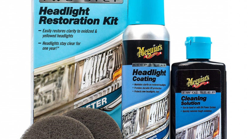 Meguiar's Kit Polish Faruri Two Step Headlight Restoration Kit G2970