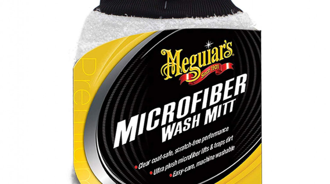 Meguiar's Microfiber Wash Mitt Laveta Tip Manusa Absorbanta X3002EU