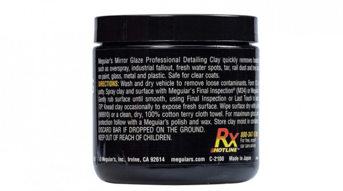 Meguiar's Plastelina Curatare Depuneri Suprafete Afresiva Detailing Clay 200G C2100