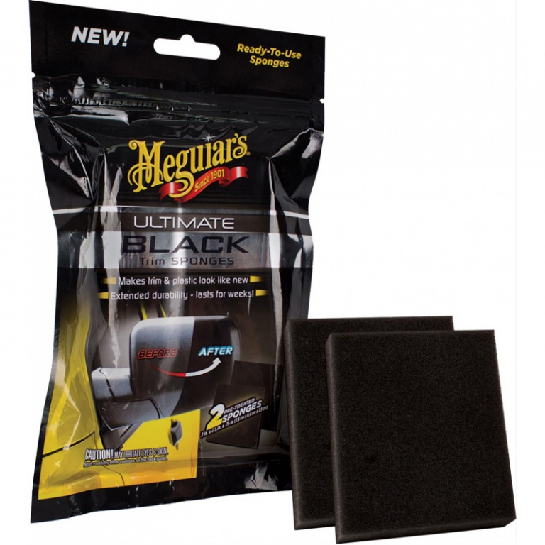 Meguiar's Set 2 Buc Aplicare Plastic Exterior Ultimate Black Trim Sponges G15800