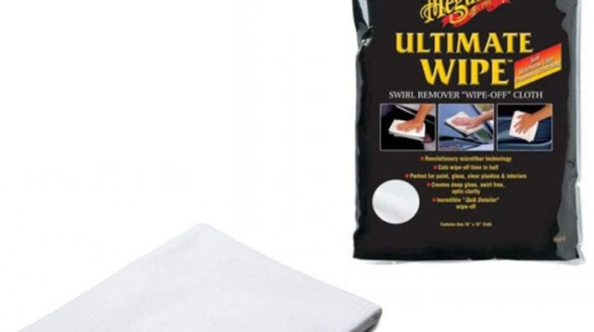 Meguiar's Ultimate Wipe Detailing Cloth Laveta Alb Curatat Polish Din Microfibra 40X40CM E101