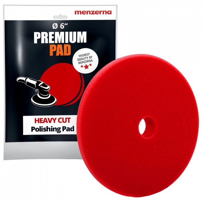 Menzerna Premium Heavy Cut Foam Pad 150 mm Red Burete Polish Abraziv 150 mm Rosu MZ-26900.224.010