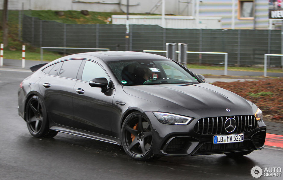 Mercedes AMG GT4 Door Coupe in trafic