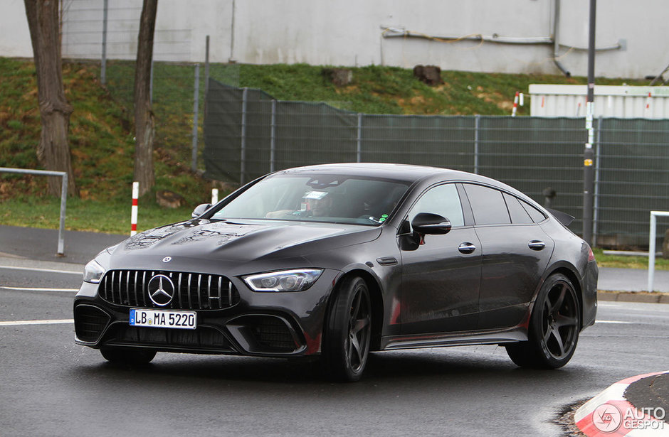 Mercedes AMG GT4 Door Coupe in trafic