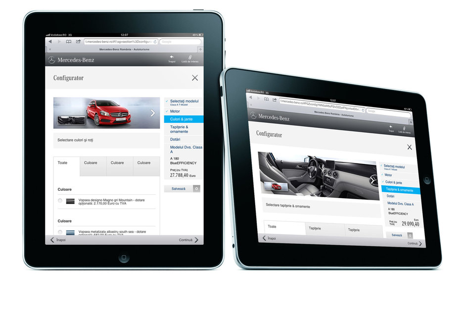 Mercedes-Benz Romania a lansat o versiune a site-ului pentru tablete Mercedes-Benz Romania a lansat o versiune a site-ului pentru tablete