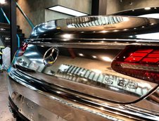 Mercedes S63 AMG Coupe cu folie cromata