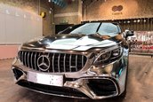 Mercedes S63 AMG Coupe cu folie cromata