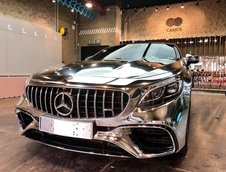Mercedes S63 AMG Coupe cu folie cromata