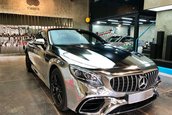 Mercedes S63 AMG Coupe cu folie cromata