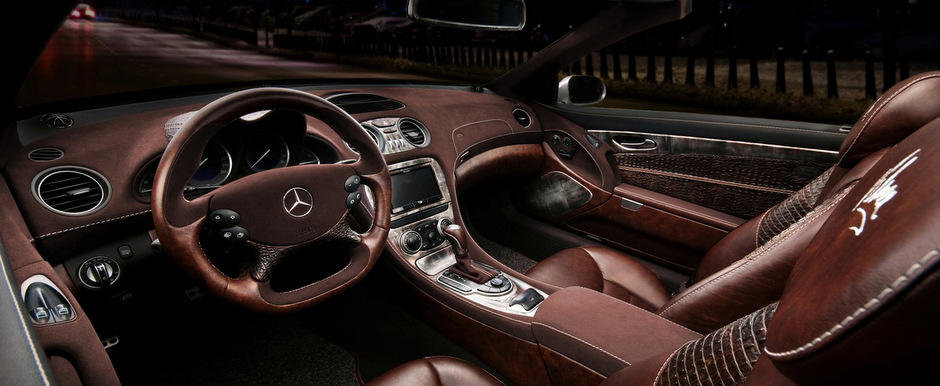 Mercedes SL by Vilner - Desfat cu piele (de reptila), lemn si alcantara