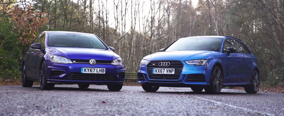 Merita Audi-ul cateva mii de euro in plus? Test comparativ intre Volkswagen Golf R si Audi S3