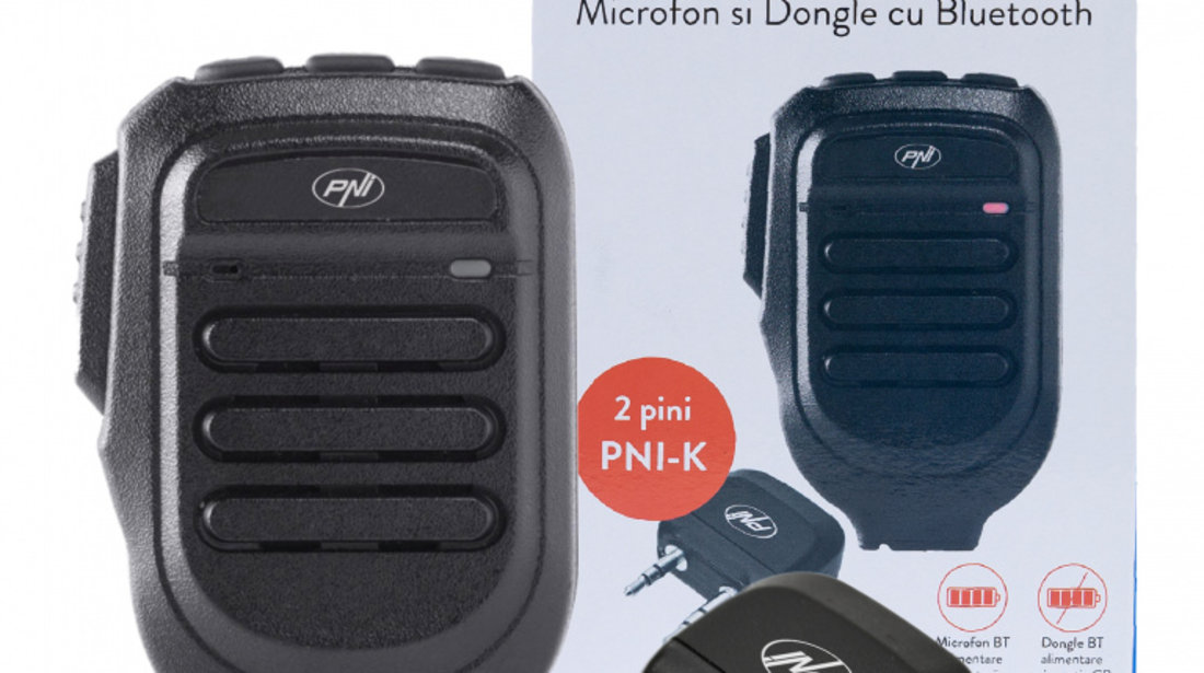 Microfon si Dongle cu Bluetooth PNI Mike 80, dual channel, compatibil cu PNI HP 8001L PNI-MIKE80