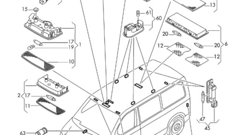 Microfon Volkswagen Transporter T5 bus 2.0 TDI OEM 3B0035711B