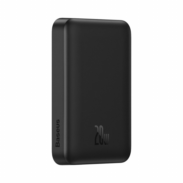 Mini Power Bank Magnetic Baseus Cu MagSafe 15W / PD QC 20W 10000mAh Negru (Ediție De Peste Mări) + Cablu Seria Xiaobai USB-C - USB-C 60W 3A 0,5m Negru PPCX070001