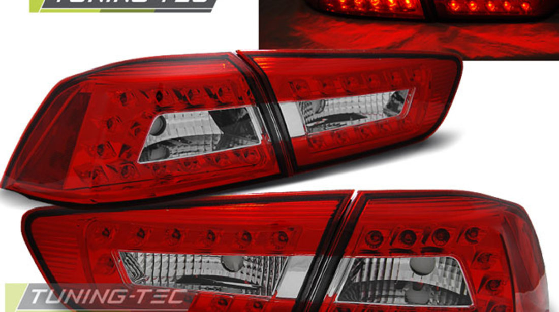 MITSUBISHI LANCER 8 SEDAN 08-11 ROSU ALB LED