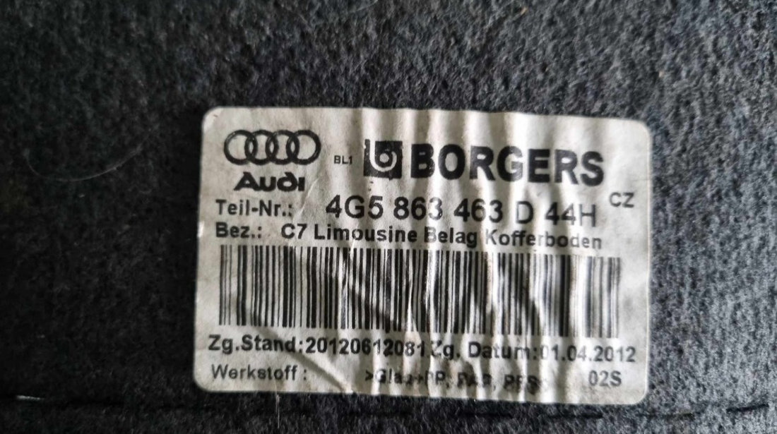Mocheta portbagaj Audi A6 C7 Sedan cod 4g5863463d