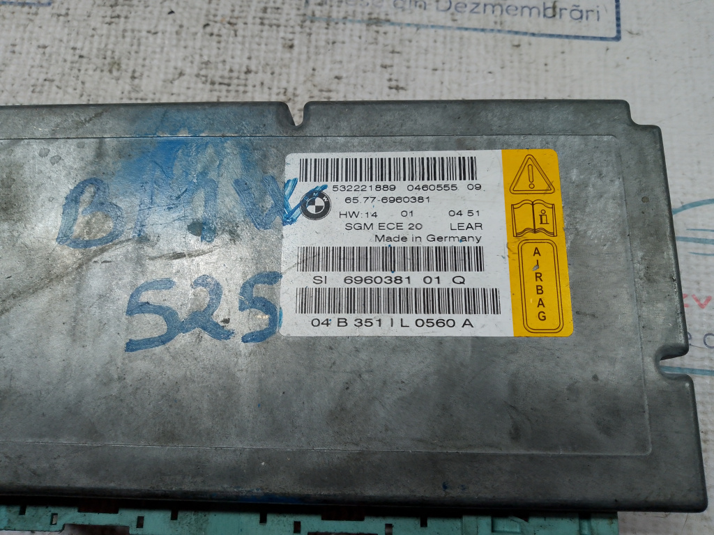 Modul airbag BMW 525, 532221889 / 6960381