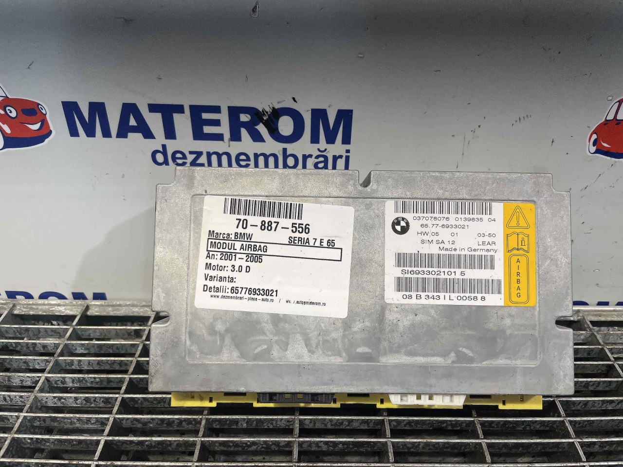 MODUL AIRBAG BMW SERIA 7 E 65 SERIA 7 E 65 3.0 D - (2001 2005)