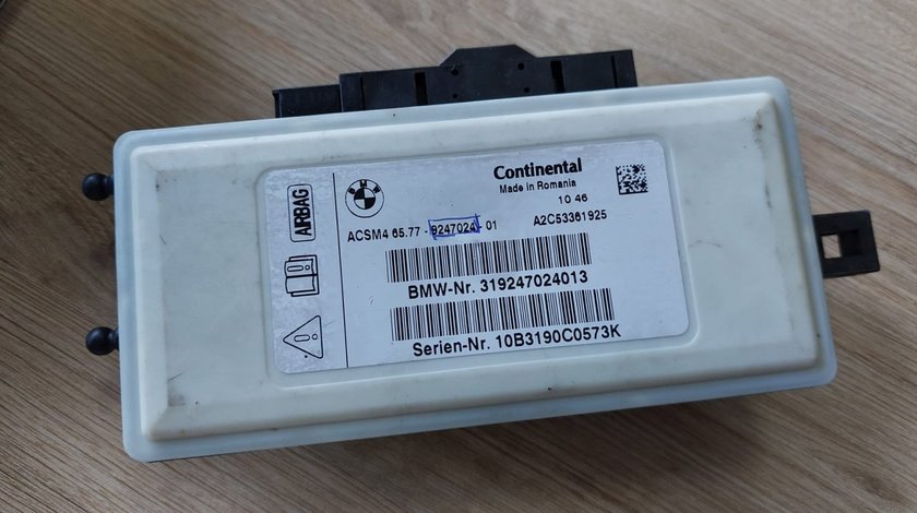 Modul airbag BMW X3 F25 2010-17 6577924702401 / A2C53361925 / 319247024013 / 10B3190C0573K