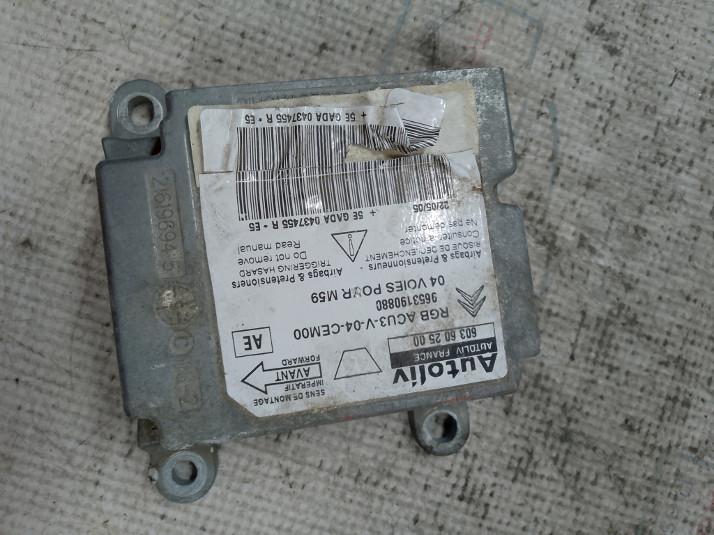 Modul airbag Citroen Berlingo 2006, 9653190880