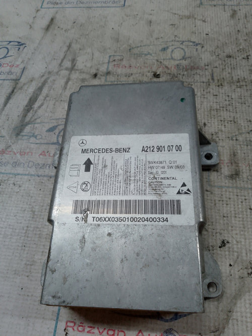 Modul airbag Mercedes E-Class W212 2012, A2129010700