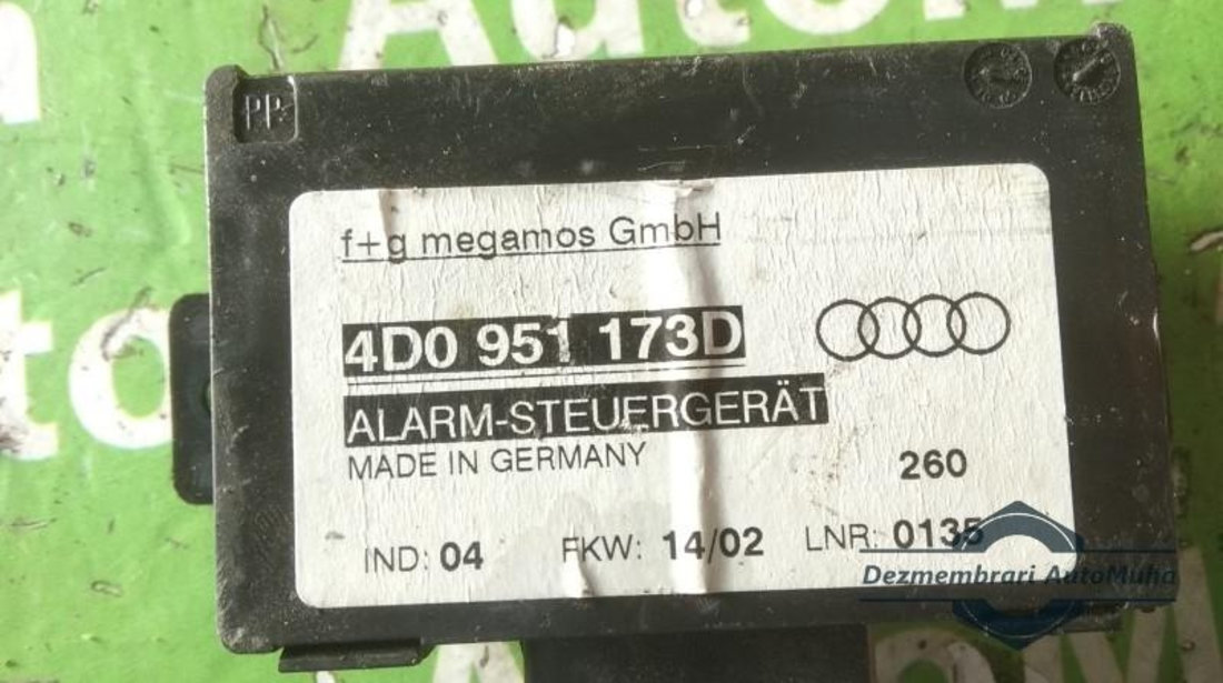 Modul alarma Audi A8 (1994-2002) [4D2, 4D8] 4d0951173d