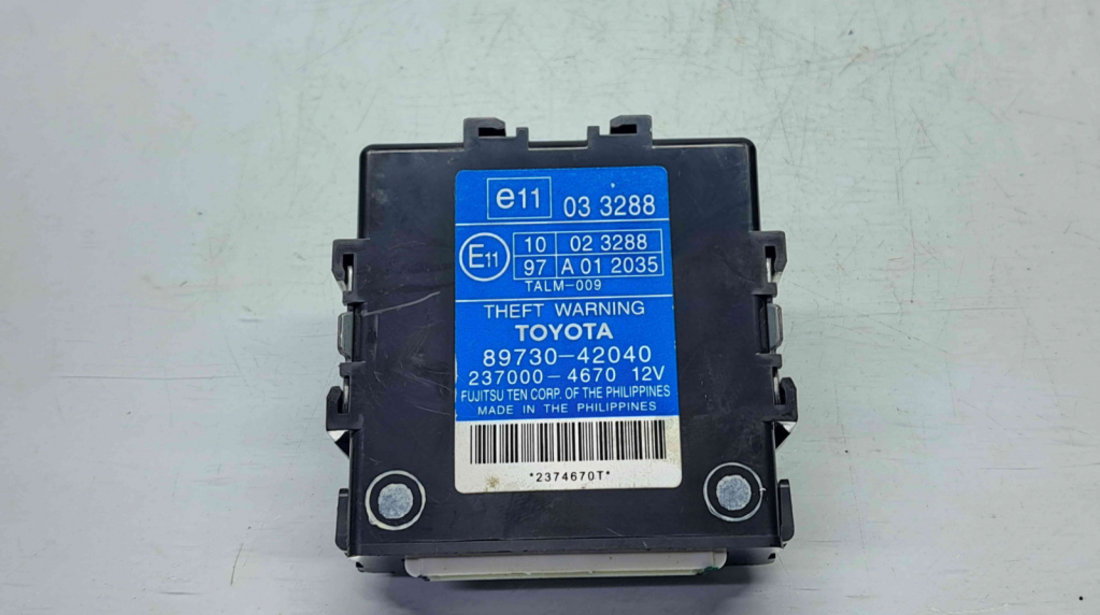Modul alarma Toyota Rav 4 III (ACA3, ACE, ALA3, GSA3, ZSA3) [Fabr 2005-2013] 89730-42040